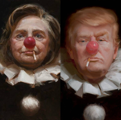 clinton-trump-clowns